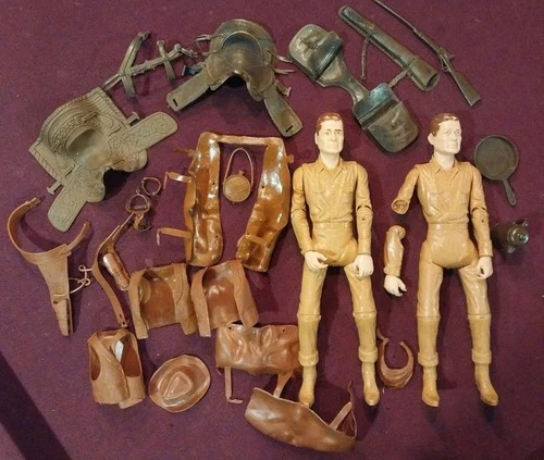 MARX BEST OF THE WEST JOHNNY WEST FIGURE AND ACCESSORIES 1960'S VINTAGE