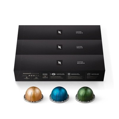 Nespresso Capsules Vertuo, Variety Pack, Medium & Dark Roast Coffee, 30 Count