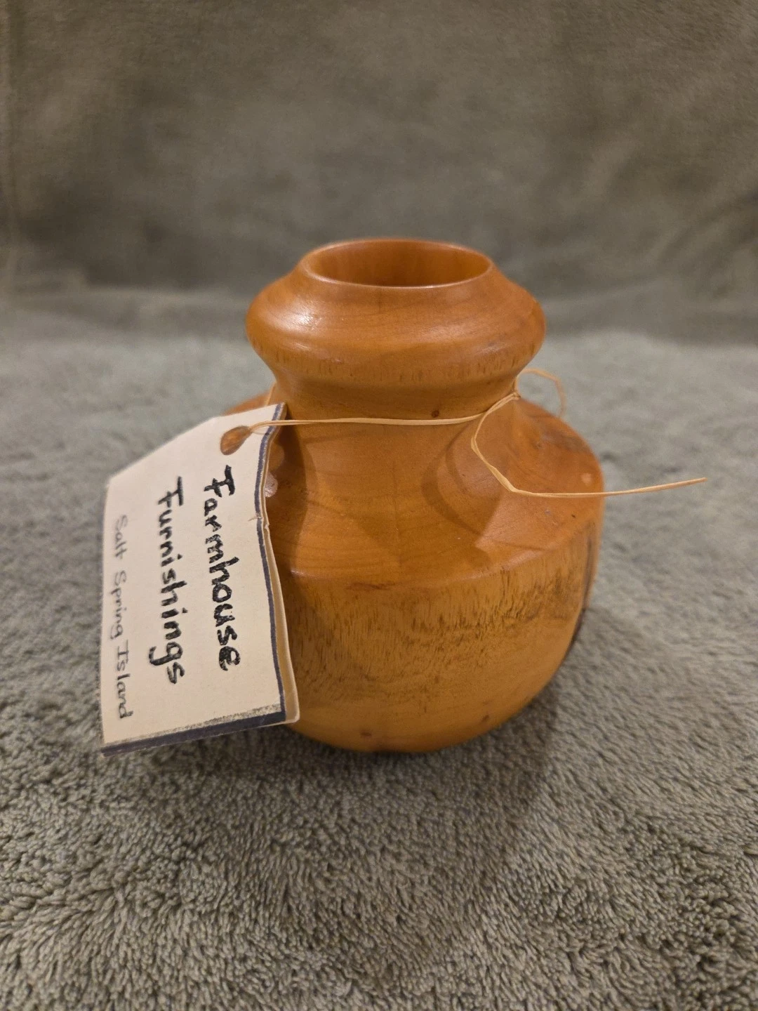 Small wooden vase / vessel from Farmhouse Furnishings in Salt Spring Island.
