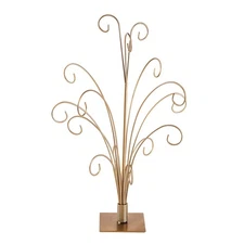 20 Inch Gold Finish Ornament Tree Christmas Holiday Display Stand