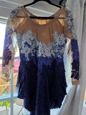 Gorgeous Blue sequins laced Skating Dress