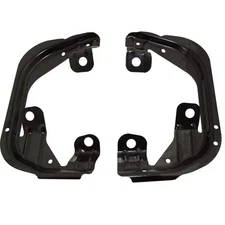 CAPA for 2009-2010 Ram 1500 Front Left Right Fog Lights Black Steel DSC