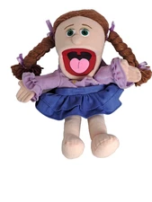 SILLY PUPPETS AMY, PEACH GIRL, 14" Hand Puppet - No Tags No Shoes