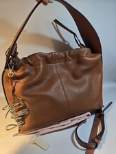 Radley London 🐕 Lewis Lane Med Indus Tan Leather Multiway Hand Grab Bag Ex cond