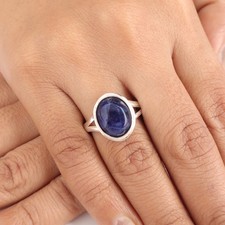 Natural Sodalite Gemstone 925 Sterling Silver Jewelry Handmade Birthstone Ring