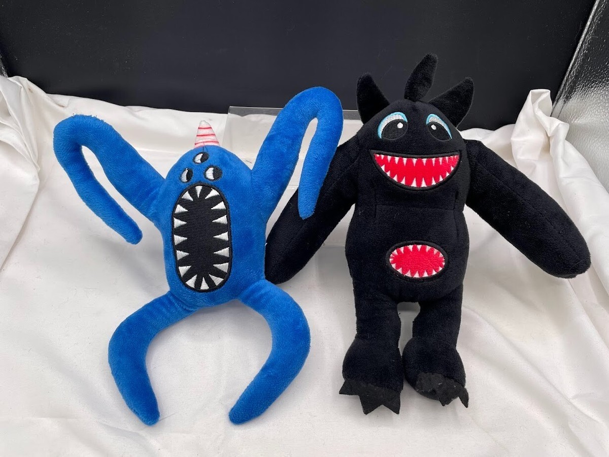 Lot of 2 Garten of Banban Monsters Blue Nabnab Black Sharky Clee 