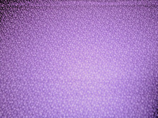 Purple with small purple flowers Cotton Fabric 44" Wide x 36" long