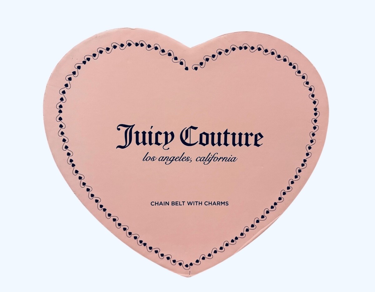 NEW Juicy Couture Chain Belt With Charms Gold Size S/M Metal