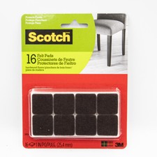 16 Square felt pads for chair legs, furniture, chair leg floor protectors