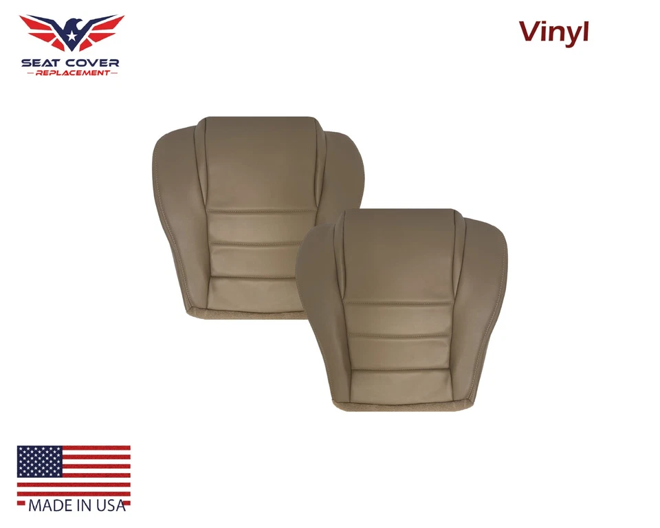 For 1994 1995 1996 1997 1998 Ford Mustang Front Replacement Seat Covers in Tan - Image 2 of 4