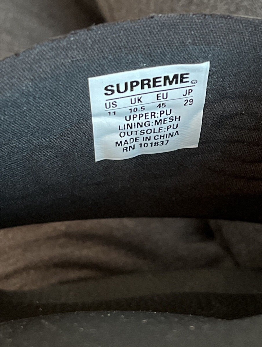 Supreme Slides Sandals Black Authentic Size 11 SS14 2014
