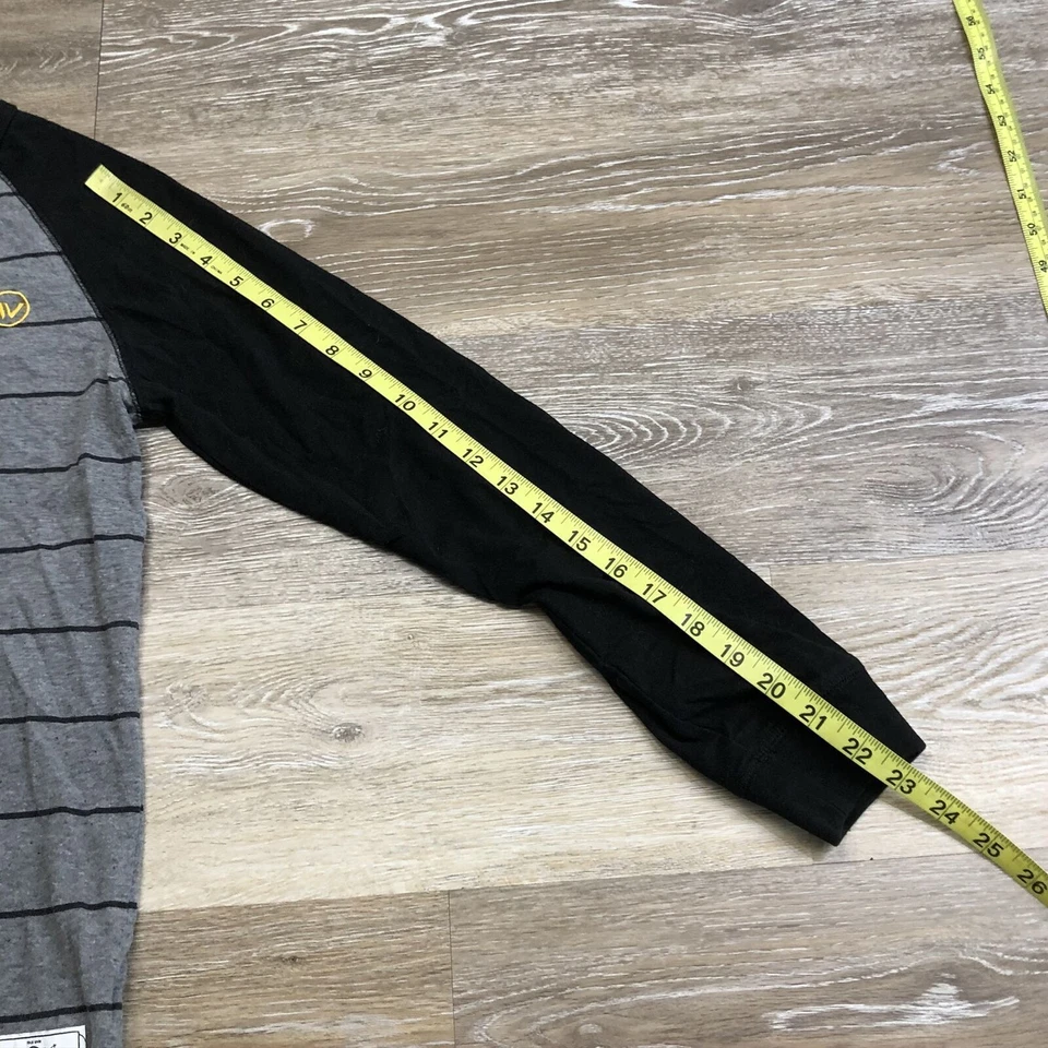 SHAUN WHITE Button Front Pullover Gray Striped Shirt Boy's Size Large - Image 4 of 4