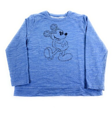 Disney Parks Women Mickey Mouse Personal Qualities Blue Pullover Sweatshirt XXL