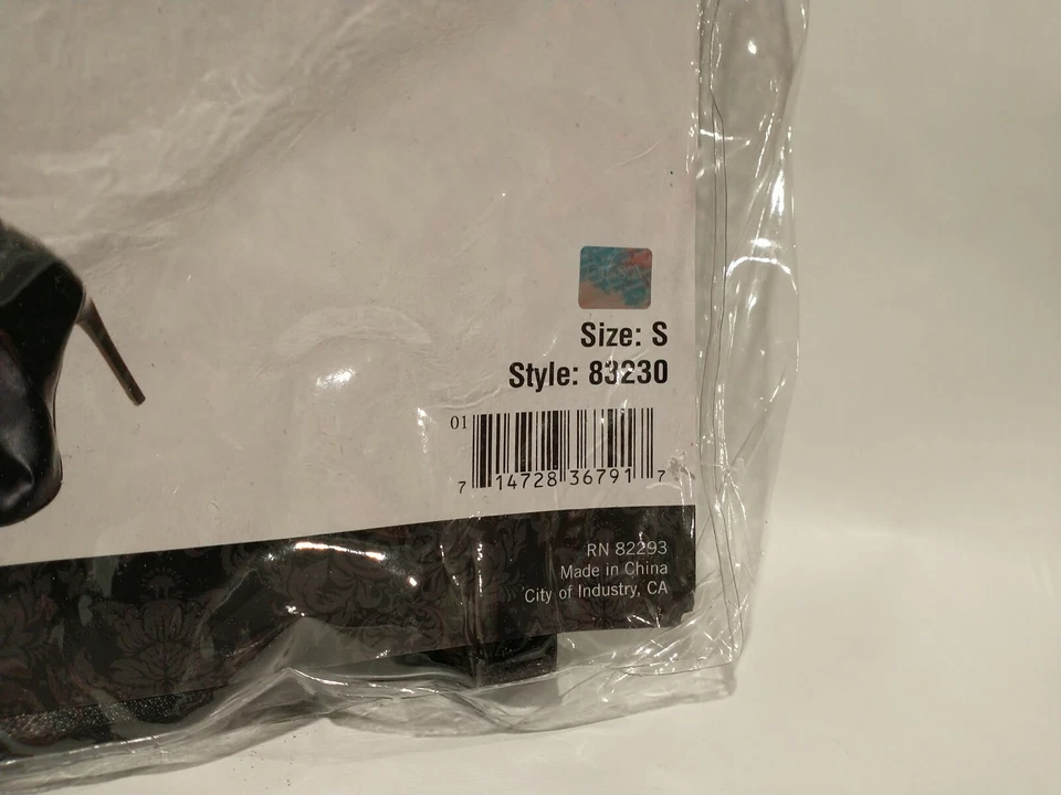 Disfraz Leg Avenue Mujer Fuego 83230 Negro/Amarillo Pequeño Incluido Vestido Solo Foto 3 de 4