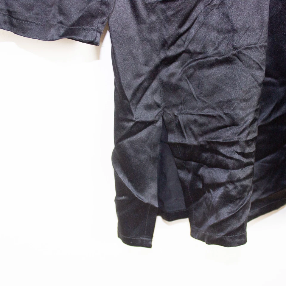 Camisa de salón vintage Saks Fifth Avenue para mujer 100 % seda para dormir S negra de gran tamaño Foto 3 de 4