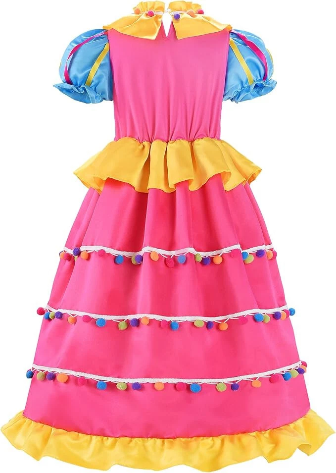 Toddler Clown Costume dress kid girl circus funny school party parade pretty - Image 3 of 4