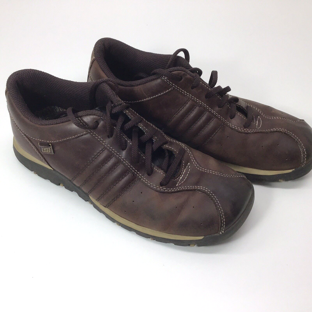 Skechers Oxford Comfort Shoes Women's Size 7.5 Brown Leather
