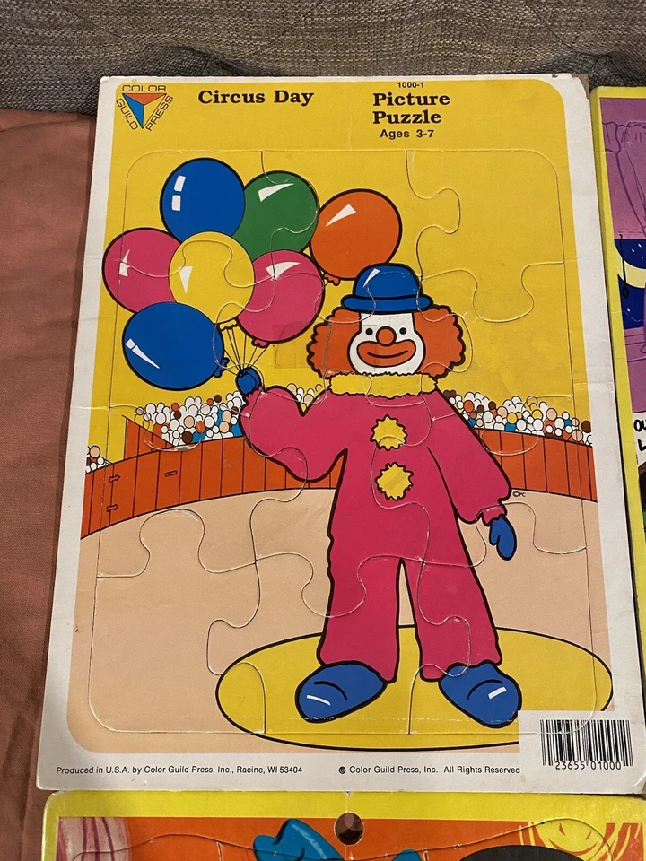 Lote De 9 Rompecabezas Bandeja Marco Rompecabezas Prensa Gremio Color Rainbow Works De Colección Foto 2 de 4