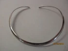 Vintage Sterling Silver Torque Neck Ring Necklace Marked S.E.