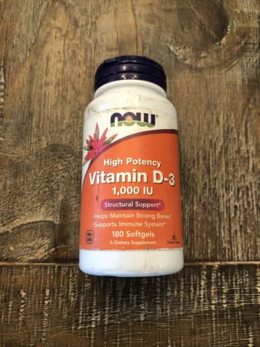 NOW Foods Vitamin D-3 1000 IU 180 Softgels