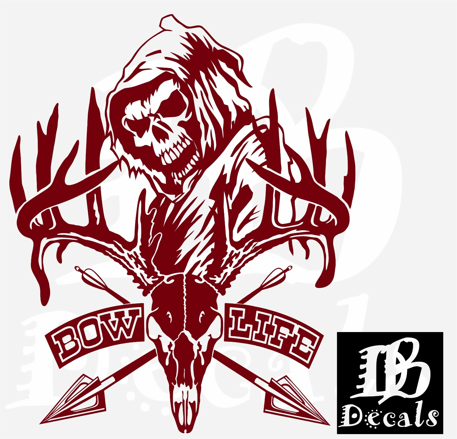 Deer Bow Life Hunting Buck Reaper Arrow Car Truck Window Vinyl Decal Sticker