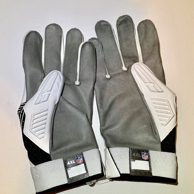 Nike NFL Padded Lineman Gloves NEW Size 4XL XXXXL White Fast Shipping eBay