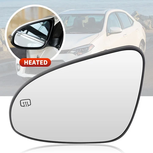 Heated Mirror Glass Left Driver Side For Toyota Corolla 2014-2019 2018 2017 2016