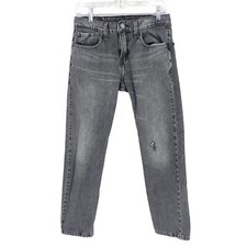 Levis 502 Jeans 29 Waist Black 29x30 Mens Regular Taper Red Tab Denim 29x28