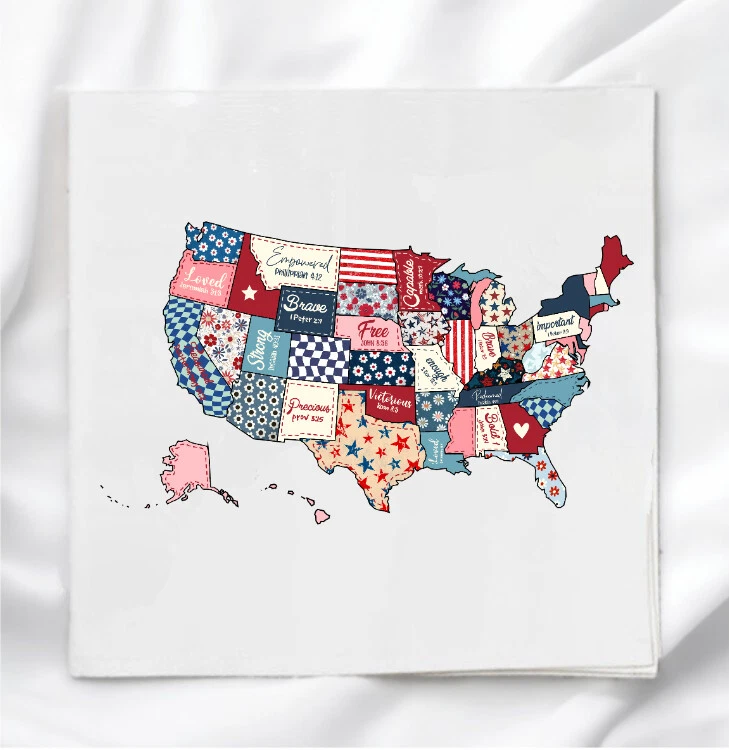 United States Map Quilt Pattern USA Patchwork Map Quilt Pattern (DIY