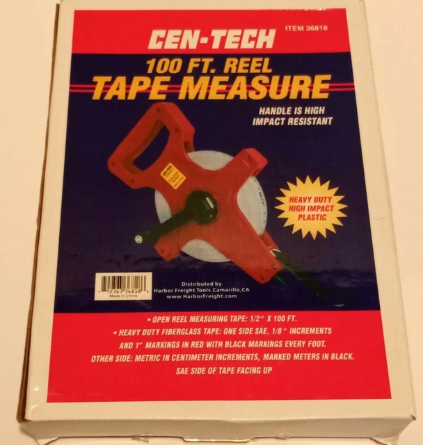 Centech 100 Ft. X 1/2"" Open Reel Measuring Tape 36818 for sale online