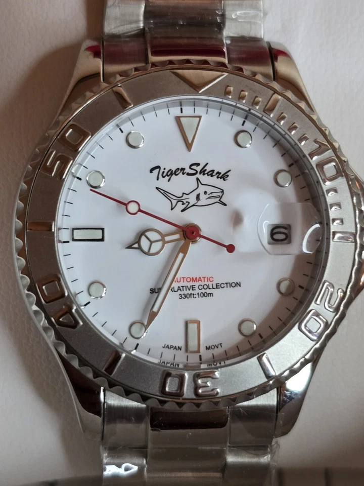 Reloj Hombre Charles Hubert Automático, Acero Inoxidable Esfera Blanca. Nuevo.  Foto 3 de 4