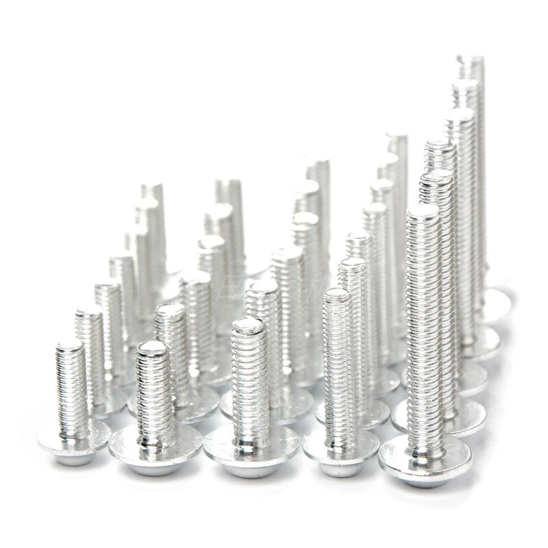 155×Motorcycle Shell Fairing Bolt Plate Screws Nut Stainless Steel Thread Kit US - Image 3 of 4