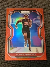 2020 Panini Prizm SSP COLOR MATCH Isaiah Simmons TRUE RETAIL RED RC #323 (OC)