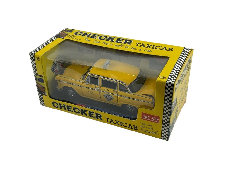 New York City SUN STAR 1981 CHECKER TAXI CAB 1:18 SCALE New In Box#2501 Rare New York City SUN STAR 1981 CHECKER TAXI CAB 1:18 SCALE New In Box#2501 Rare