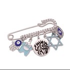 Jewish Baby Boy Stroller Pin With Star Of David, Evil Eye Charm — photo 5