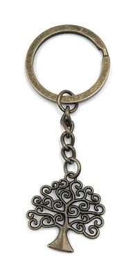 H-CUSTOMS Lebensbaum Wurzeln Muster bronze Schlüsselanhänger Anhänger