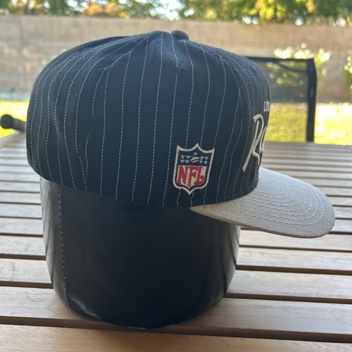 VTG 90s LA Raiders Sports Specialties Pinstripe Script Wool Blend Snapback Hat - Picture 7 of 18