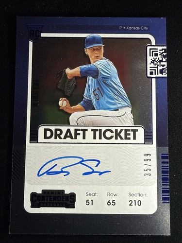 2021 Panini Contenders Brady Singer ROOKIE TICKET RC AUTO #120 Reds Royals