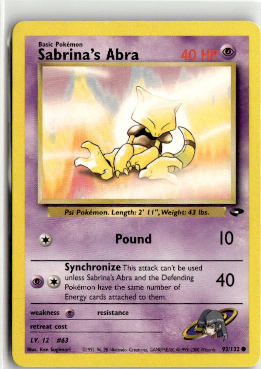 2000 Original Gym Challenge Sabrina's Abra 93/132