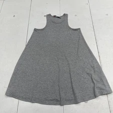 FP Beach Free People Dress Womens XS Gray Ribbed Knit Swing Tank Sleeveless