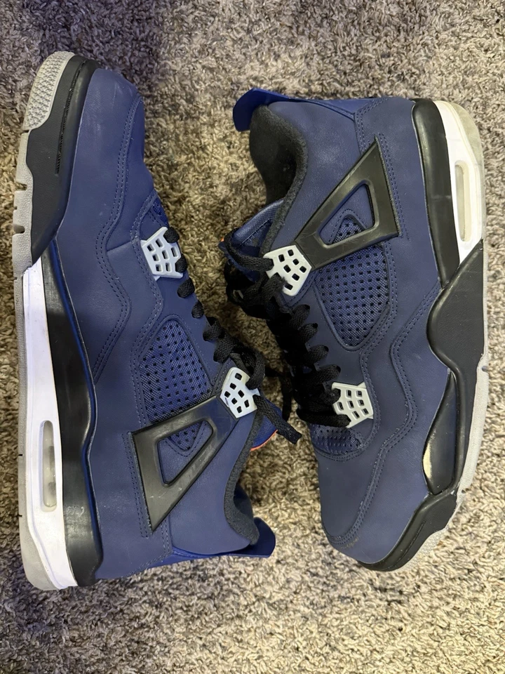 Talla 11 - Air Jordan 4 Retro Invierno Azul Leal/Blanco 2019 SIN CAJA Foto 3 de 4