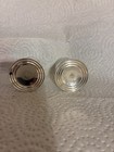 Clear Glass Salt & Pepper Shakers, Alvin s270 Sterling Silver bases. — photo 2