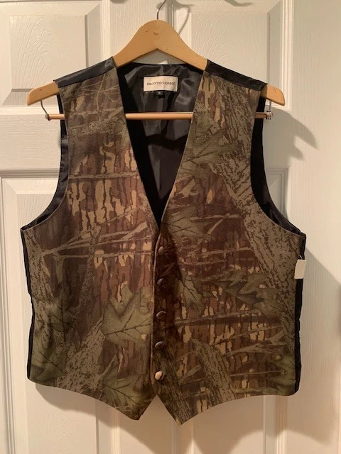 Camouflage Camo Wedding Formal Prom Tuxedo Vest & Tie Size S M L XL 2X NWT - Image 2 of 4