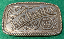 Jack Daniel's Old No 7 Brand Silver 4" Belt Buckle 2005 Whiskey 5007JD