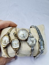 Lot 5 Vintage Ladies Watches Benrus Waltham Phalor Baylor Swiss As Is