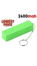 Caricabatteria Power Bank Portatile 2600mAh VERDE USB per Cellulare