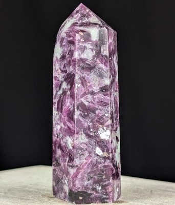 Purple Mica Gem Lepidolite Tower Point Crystal Chakra Gemstone