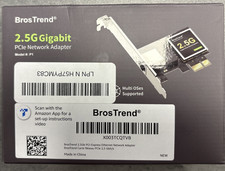 BrosTrend 2.5Gb Network Card, PCIe Network Adapter RJ45 NIC