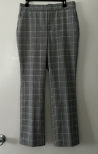 Nine West Tailored Plaid Dress Pants Trousers Womens Size 10