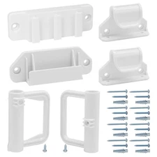 Retractable Baby Gate Parts Kit (White) Retractable Pet Gate Hardware Full Se...